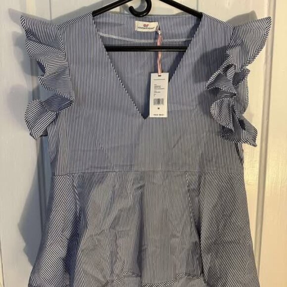 NWT Vineyard Vines Ruffle Blouse - Picture 1 of 3